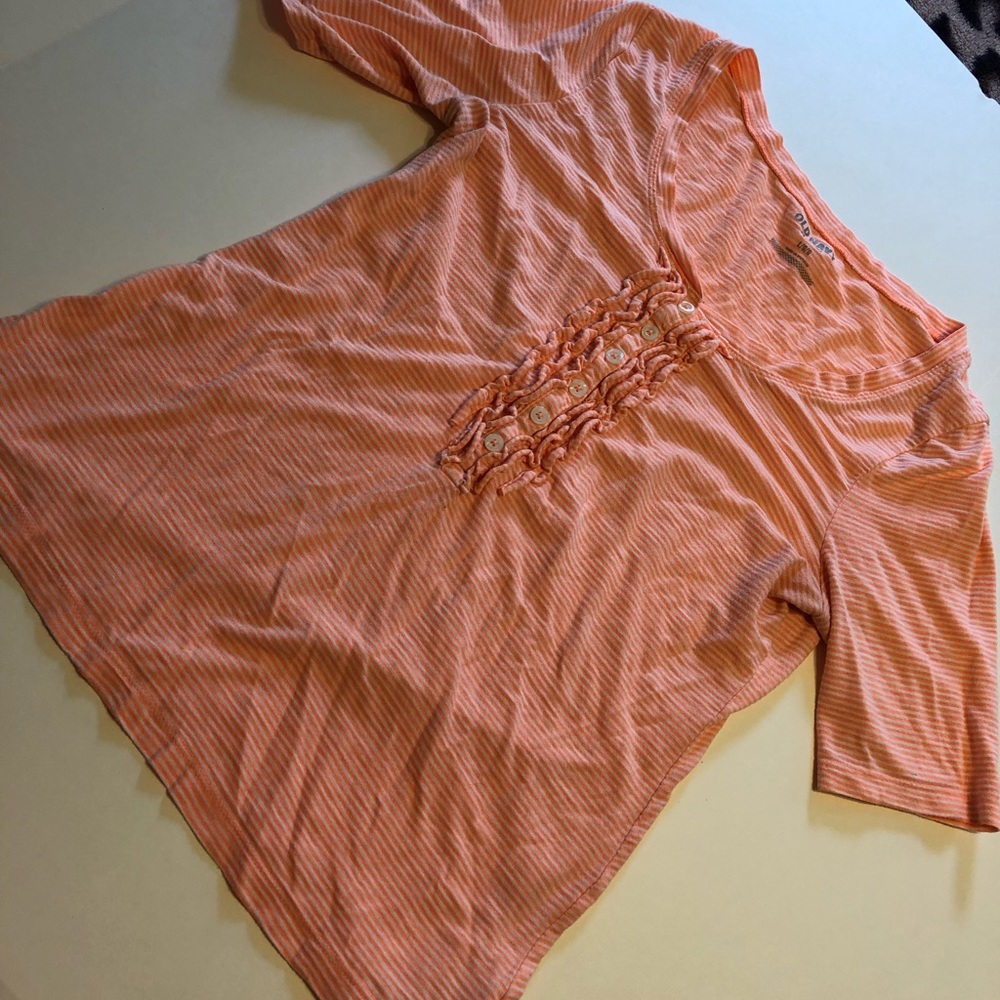 Orange striped top